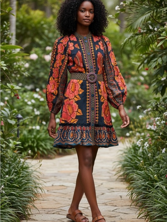 FARM Rio Dresses & Skirts - FARM Rio Teal Ainika Sparkle Puff Sleeve Mini Dress Size XS